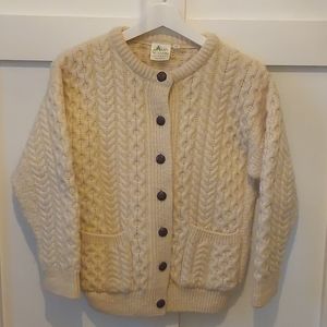 Aran Country 100% Wool Cardigan Ireland Knitwear